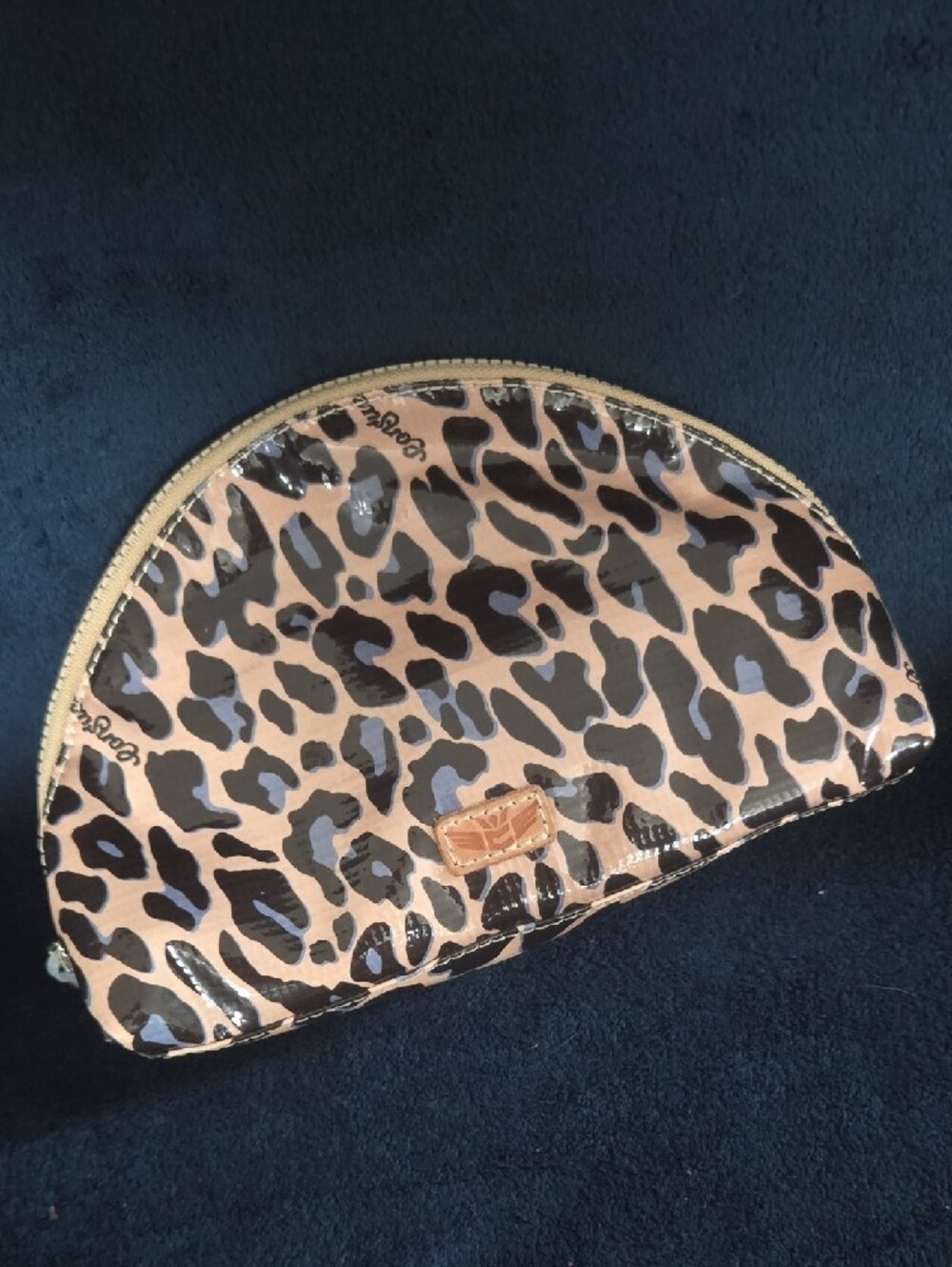 Leopard Print Dome Cosmetic Case in Beige and Black *SOLD OUT ONLINE* - Picture 11 of 12